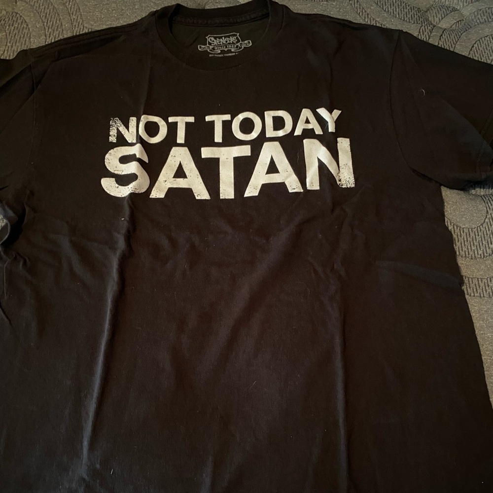 Not today satan basic tee